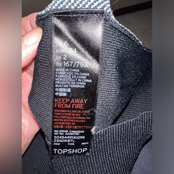 Topshop Lightning Bolt Green Black sweater size 2 - Picture 6 of 7